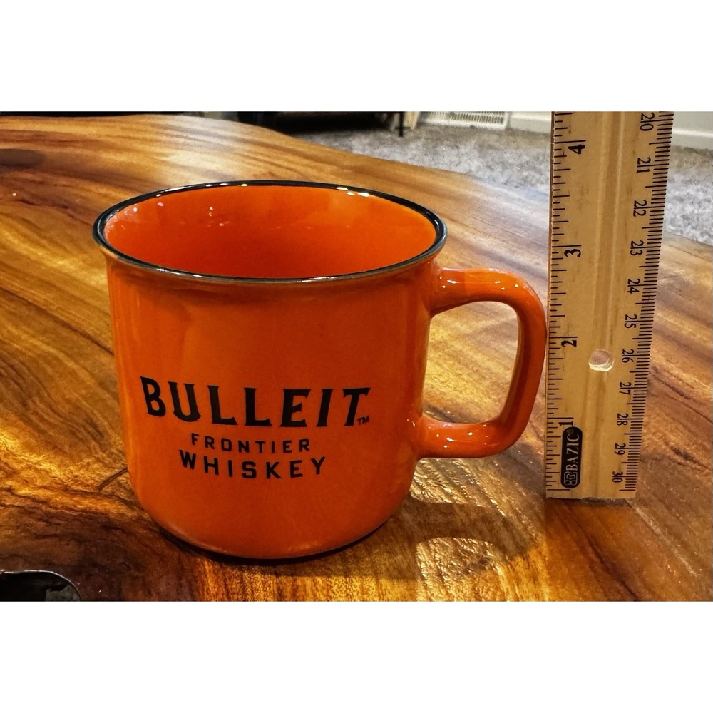 Bulleit Frontier Whiskey Orange Ceramic Coffee Mug / Cup